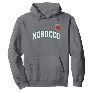 Morocco Moroccan Flag Vintage Pride Hoodie TS10 Charcoal Print Your Wear