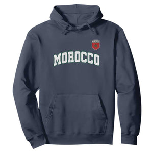 Morocco Moroccan Flag Vintage Pride Hoodie TS10 Navy Print Your Wear