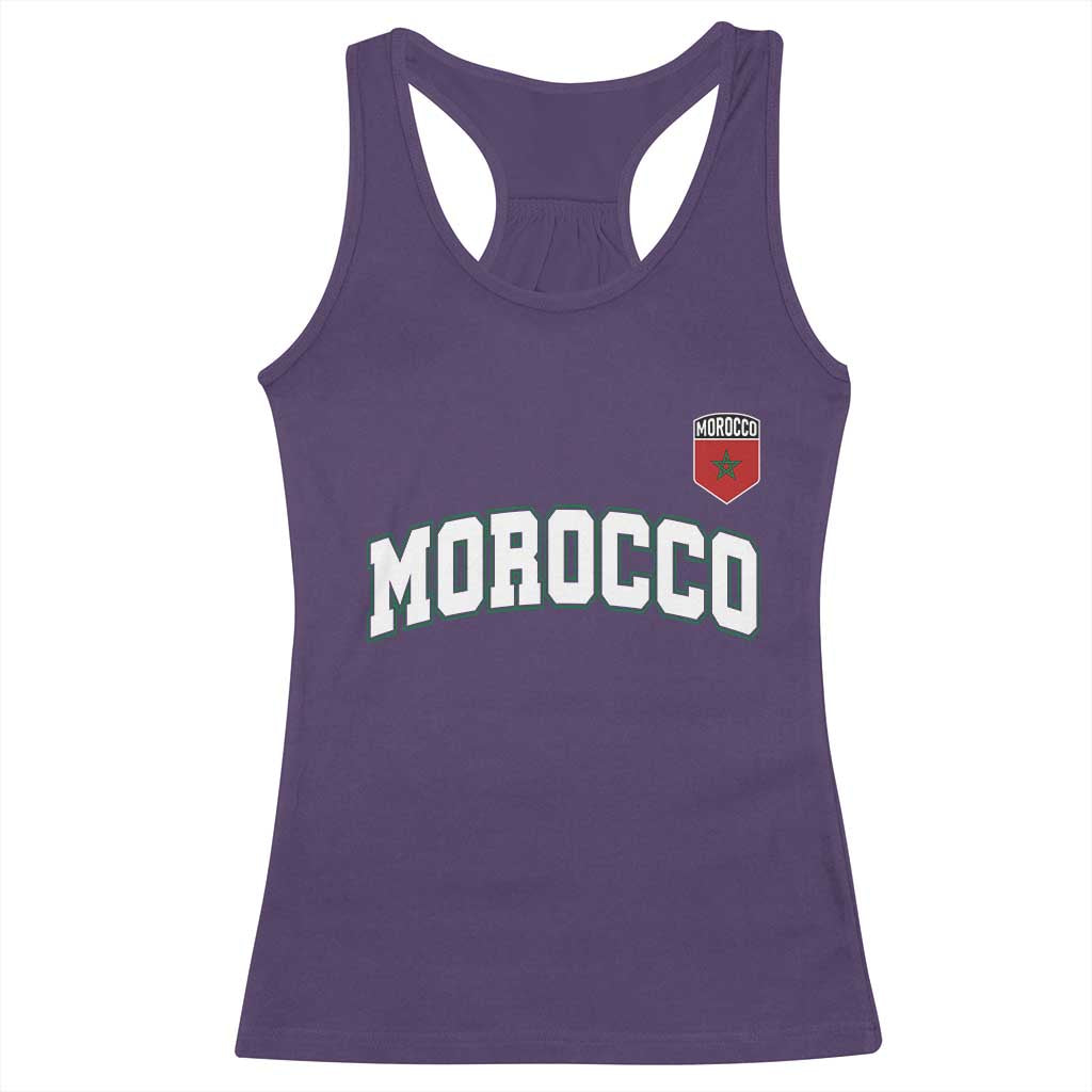 Morocco Moroccan Flag Vintage Pride Racerback Tank Top TS10 Purple Print Your Wear