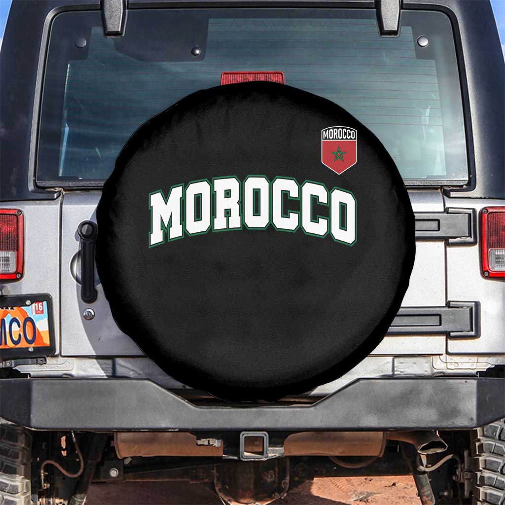 Morocco Moroccan Flag Vintage Pride Spare Tire Cover TS10 No hole Black Print Your Wear