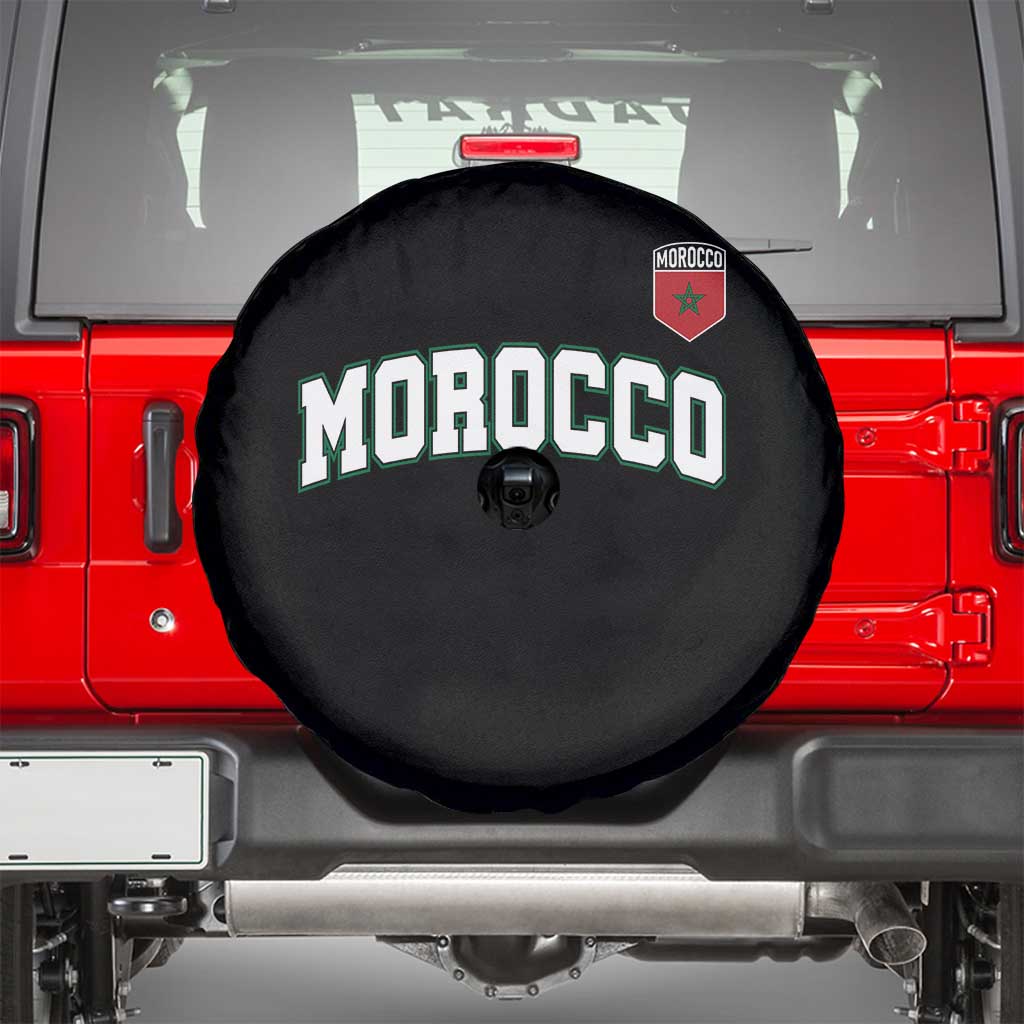 Morocco Moroccan Flag Vintage Pride Spare Tire Cover TS10 Black Print Your Wear