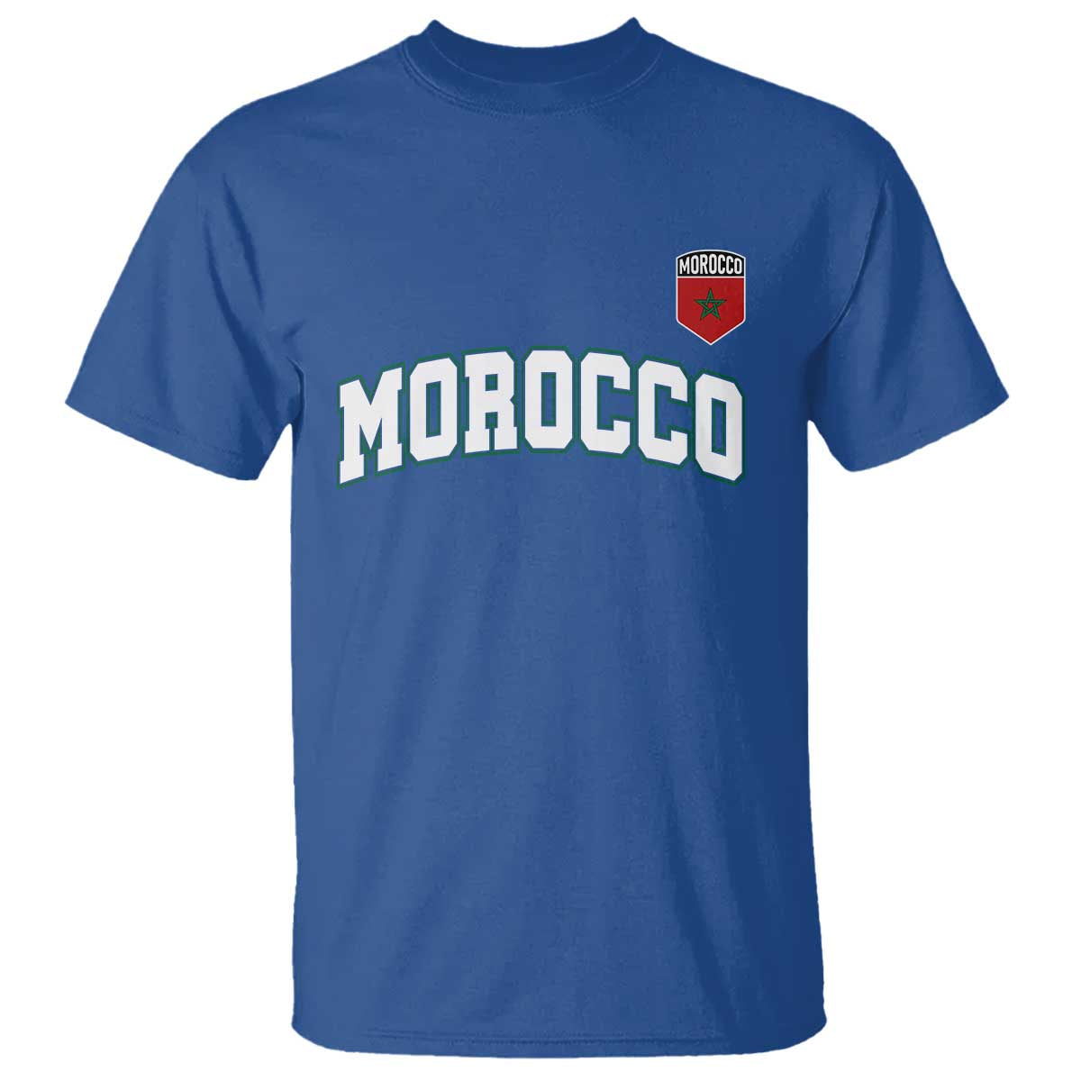 Morocco Moroccan Flag Vintage Pride T Shirt TS10 Royal Blue Print Your Wear