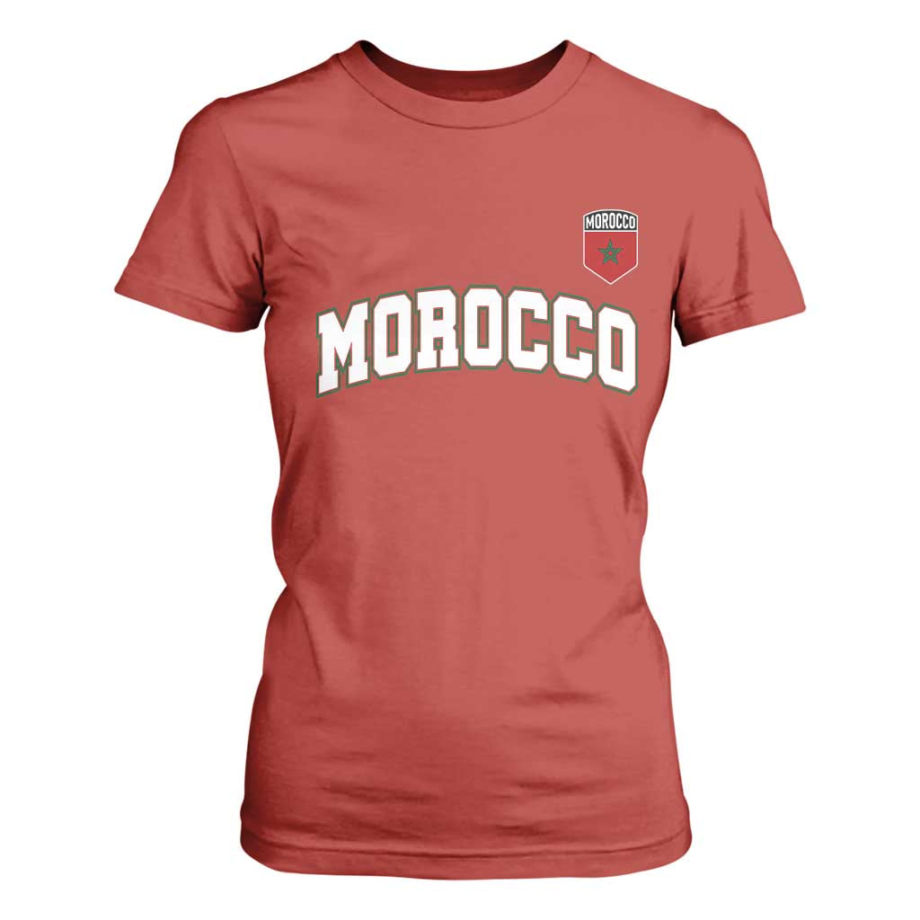 Morocco Moroccan Flag Vintage Pride T Shirt For Women TS10 Red Print Your Wear