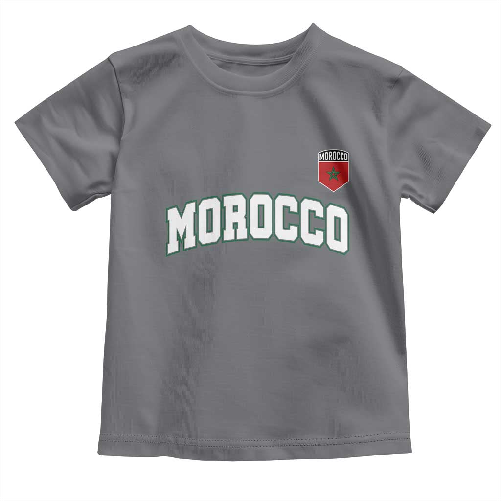 Morocco Moroccan Flag Vintage Pride Toddler T Shirt TS10 Charcoal Print Your Wear