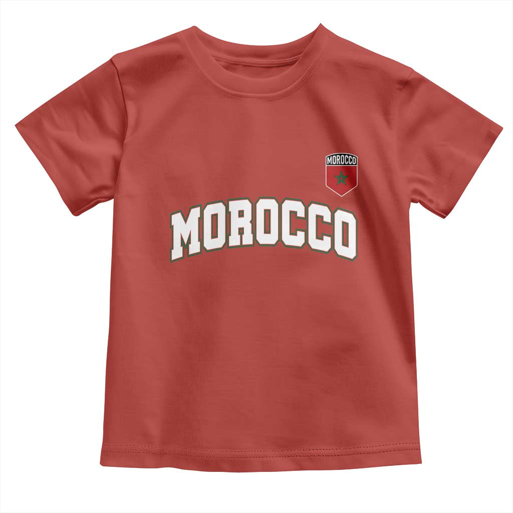 Morocco Moroccan Flag Vintage Pride Toddler T Shirt TS10 Red Print Your Wear