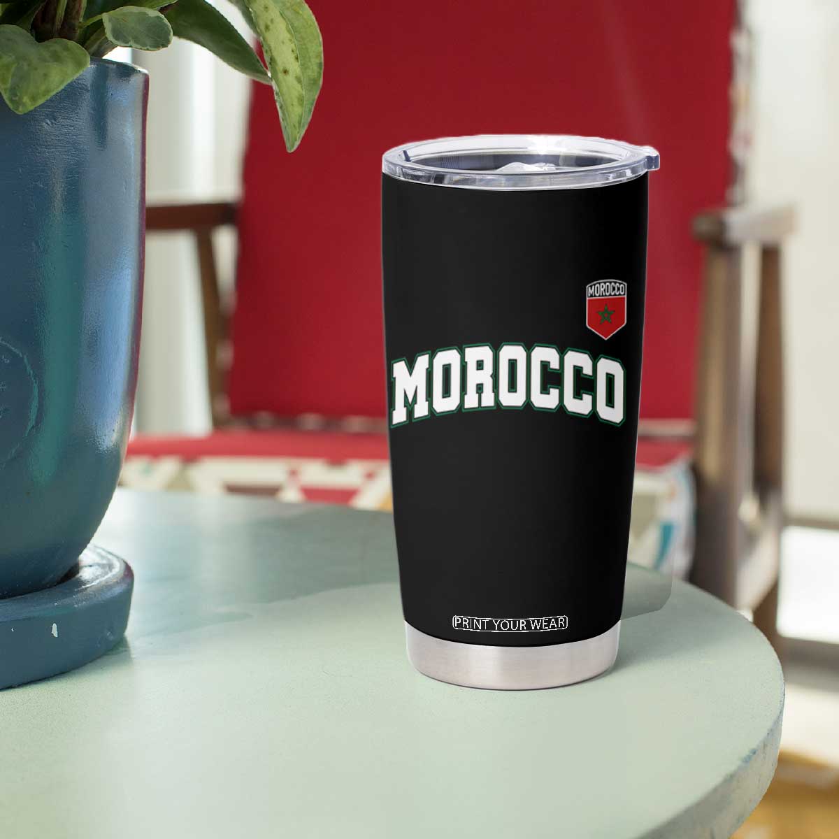 Morocco Moroccan Flag Vintage Pride Tumbler Cup TS10 Print Your Wear