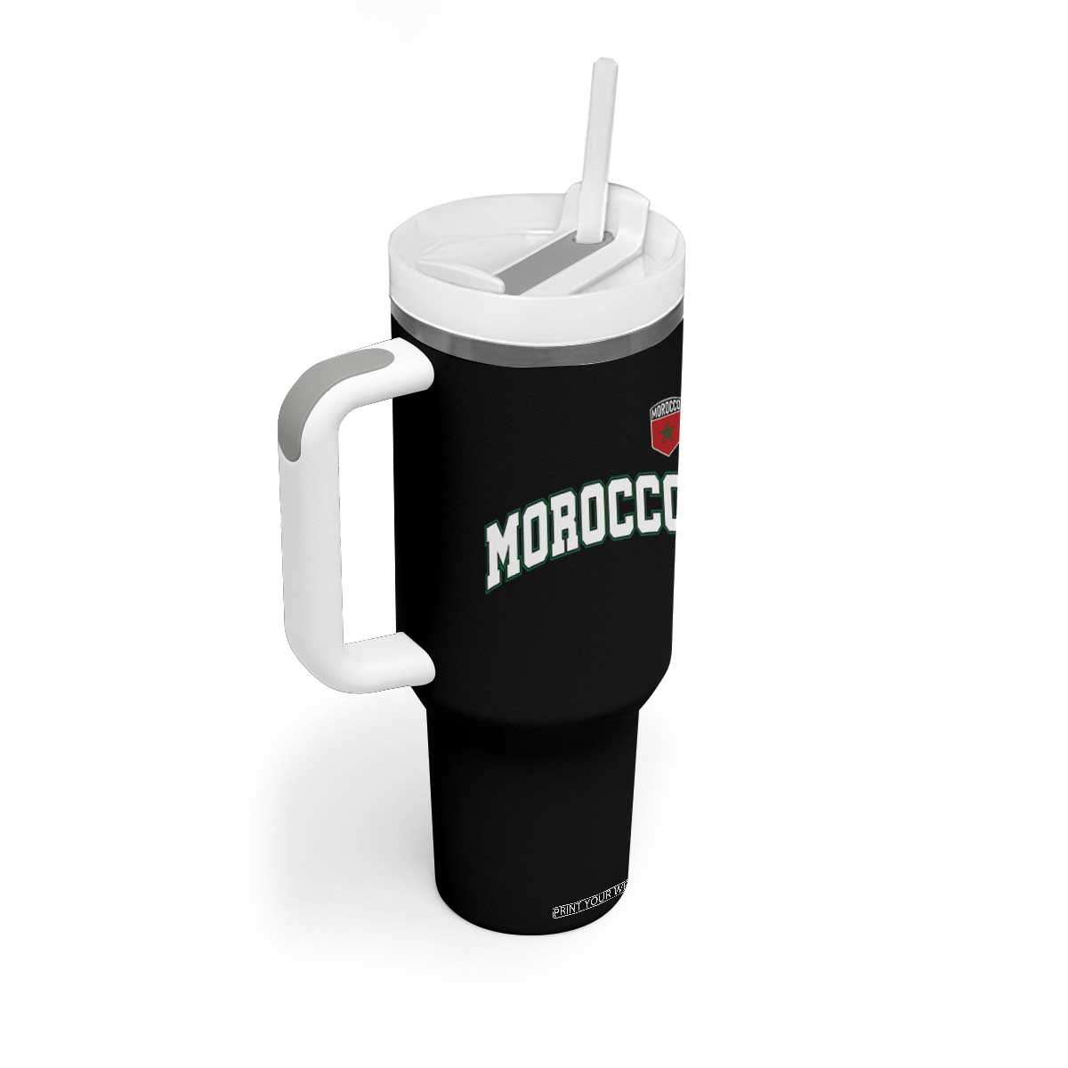 Morocco Moroccan Flag Vintage Pride Tumbler With Handle TS10 Print Your Wear