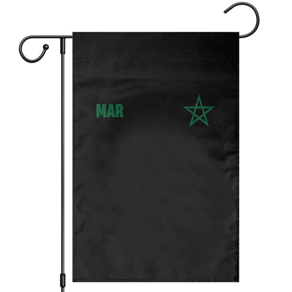 Morocco Garden Flag Green Star Minimalist Patriotic Pride Gift for Proud Moroccan TS10 Black Print Your Wear