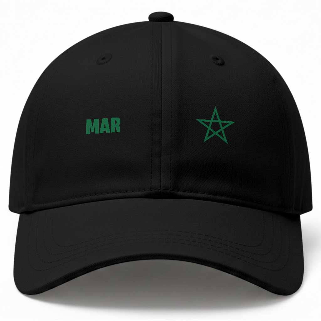 Morocco Baseball Cap Green Star Minimalist Patriotic Pride Gift for Proud Moroccan TS10 Print Your Wear