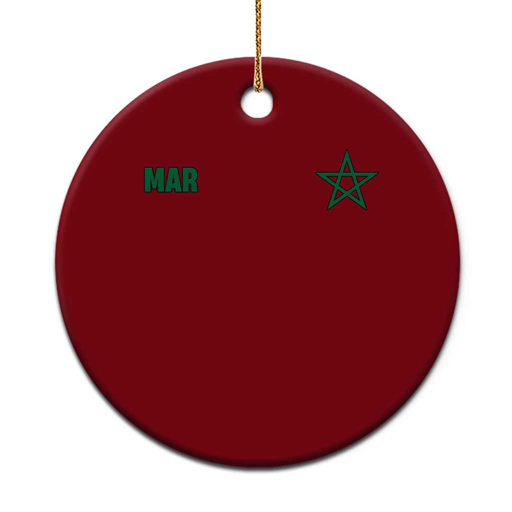Morocco Ceramic Ornament Green Star Minimalist Patriotic Pride Gift for Proud Moroccan TS10 1pc Red Print Your Wear