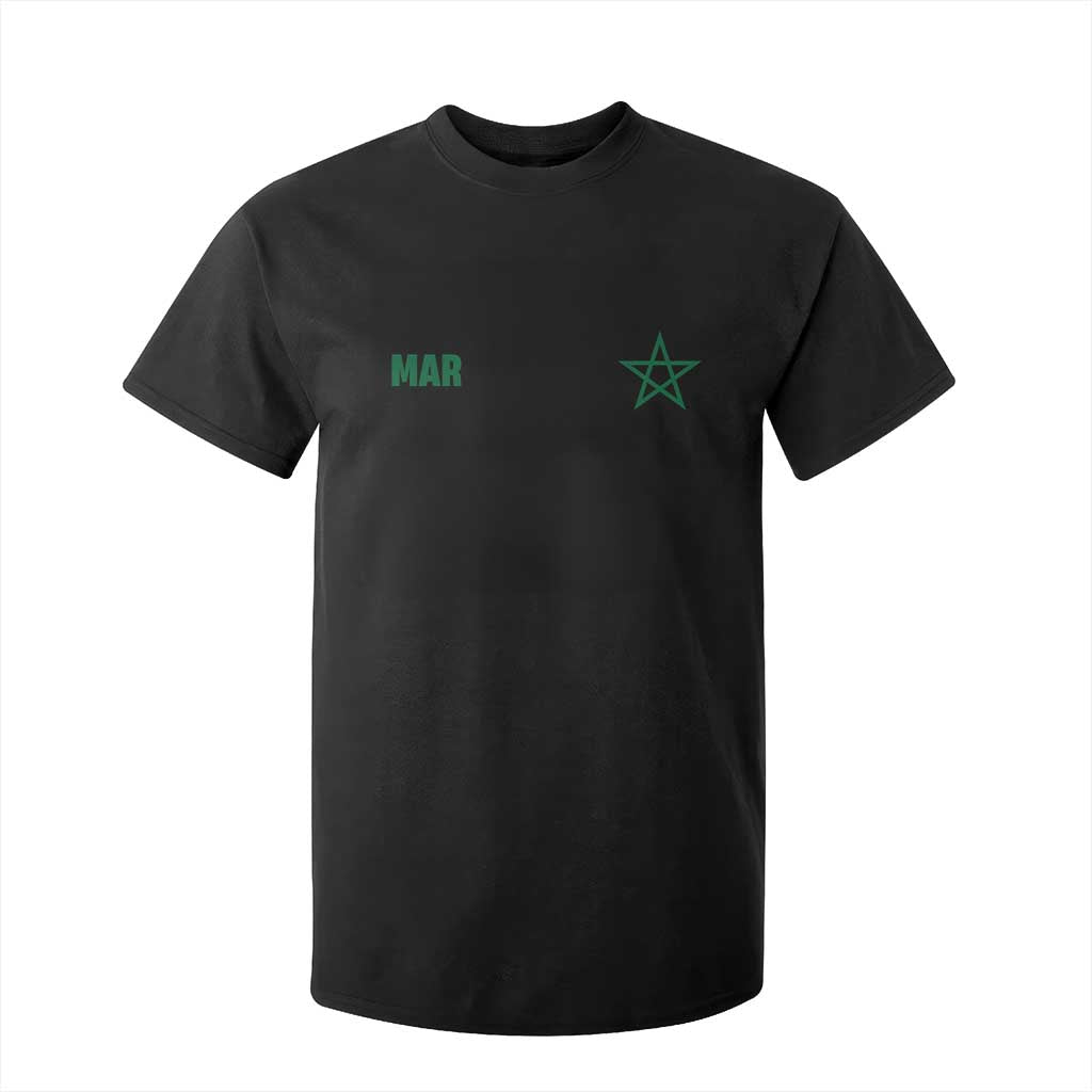 Morocco T Shirt For Kid Green Star Minimalist Patriotic Pride Gift for Proud Moroccan TS10 Black Print Your Wear