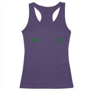 Morocco Racerback Tank Top Green Star Minimalist Patriotic Pride Gift for Proud Moroccan TS10 Purple Print Your Wear