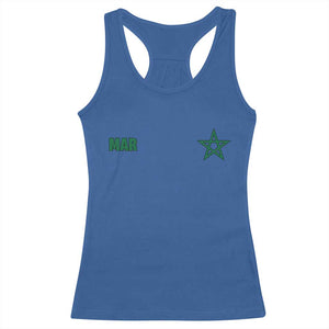Morocco Racerback Tank Top Green Star Minimalist Patriotic Pride Gift for Proud Moroccan TS10 Royal Blue Print Your Wear