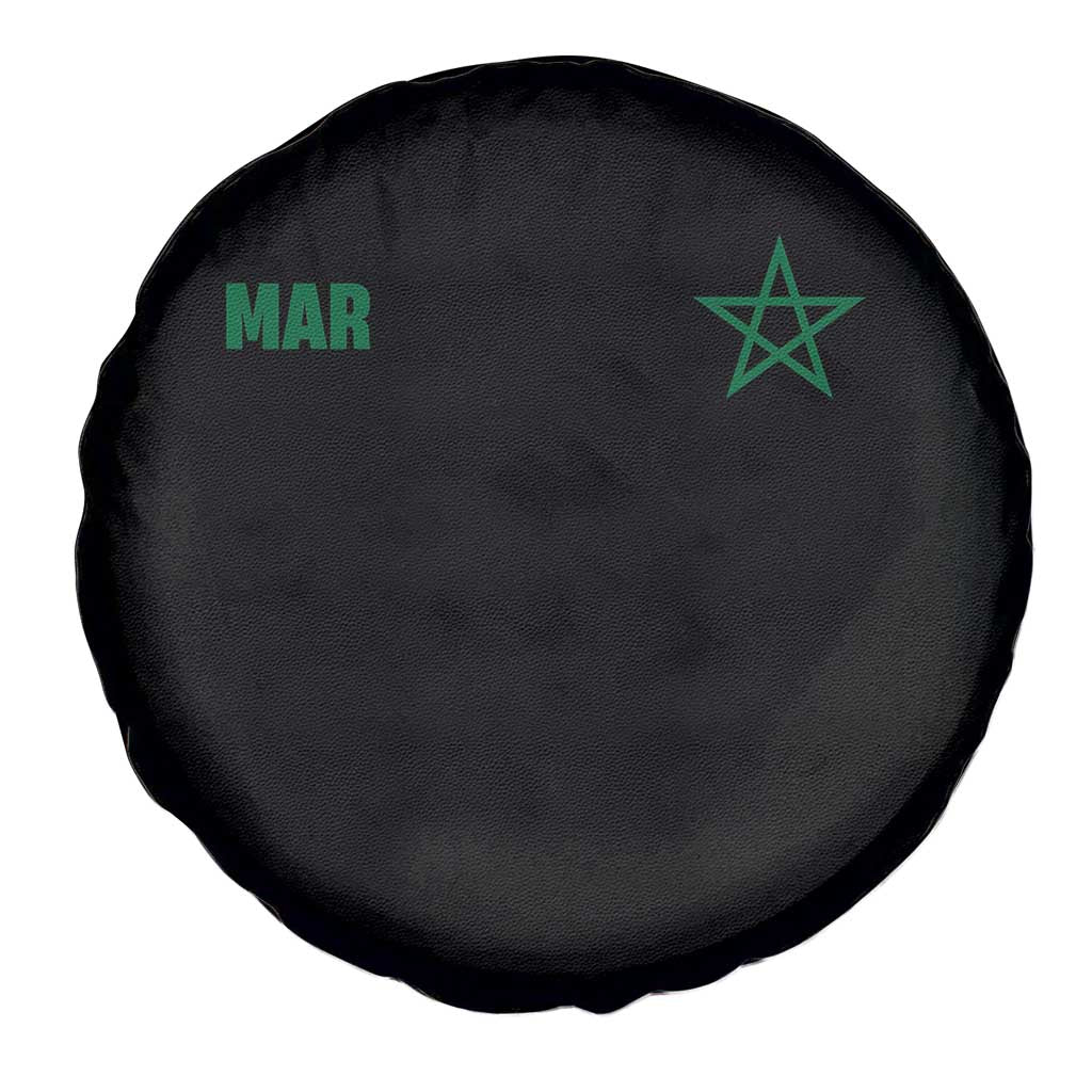 Morocco Spare Tire Cover Green Star Minimalist Patriotic Pride Gift for Proud Moroccan TS10 Print Your Wear