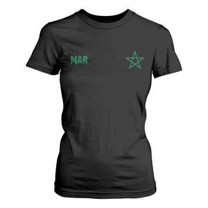 Morocco T Shirt For Women Green Star Minimalist Patriotic Pride Gift for Proud Moroccan TS10 Black Print Your Wear