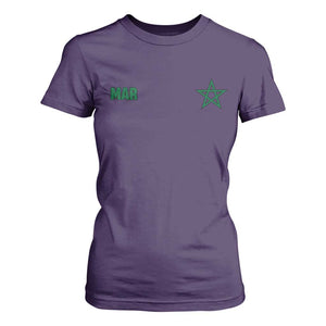 Morocco T Shirt For Women Green Star Minimalist Patriotic Pride Gift for Proud Moroccan TS10 Purple Print Your Wear