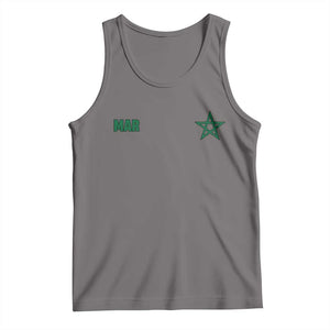 Morocco Tank Top Green Star Minimalist Patriotic Pride Gift for Proud Moroccan TS10 Deep Heather Print Your Wear