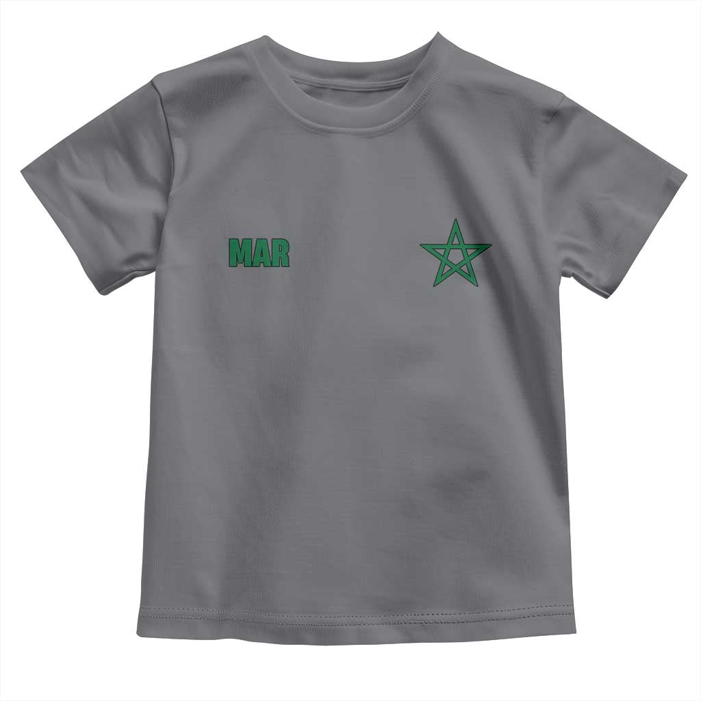 Morocco Toddler T Shirt Green Star Minimalist Patriotic Pride Gift for Proud Moroccan TS10 Charcoal Print Your Wear