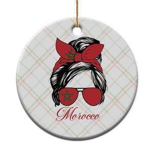 Morocco Girl Ceramic Ornament Moroccan Princess Morocco Flag Messy Bun TS10 1pc Christmas Plaid Print Your Wear