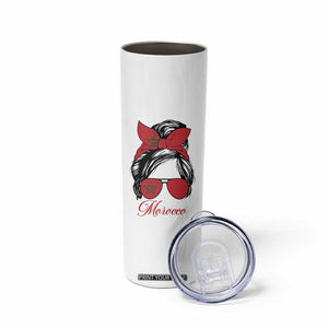 Morocco Girl Skinny Tumbler Moroccan Princess Morocco Flag Messy Bun TS10 Print Your Wear