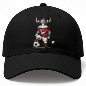 Norway Soccer Fan Baseball Cap Cute Viking Cat Norwegian Flag Nordic Football Lovers TS10 Print Your Wear