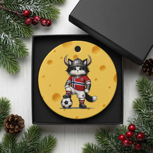 Norway Soccer Fan Ceramic Ornament Cute Viking Cat Norwegian Flag Nordic Football Lovers TS10 1pc Yellow Cheese Print Your Wear
