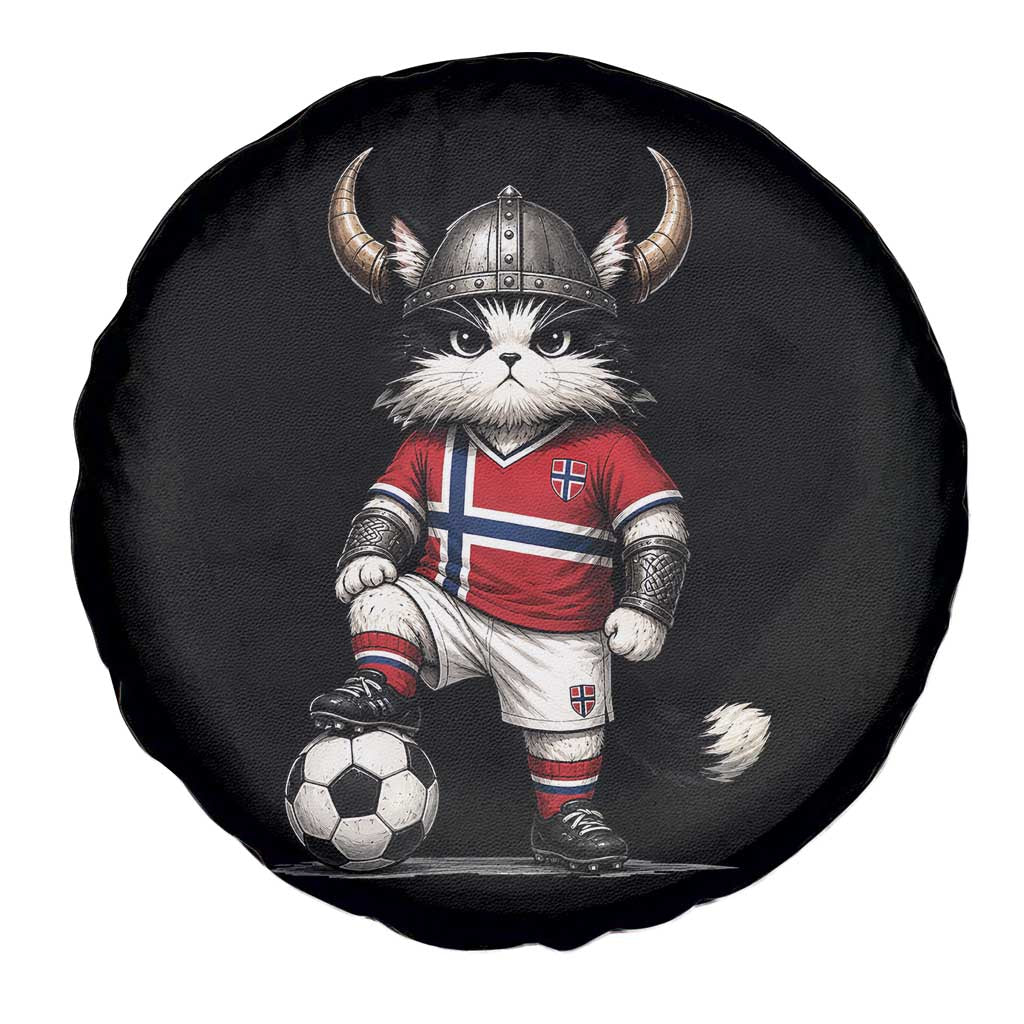 Norway Soccer Fan Spare Tire Cover Cute Viking Cat Norwegian Flag Nordic Football Lovers TS10 Print Your Wear