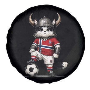Norway Soccer Fan Spare Tire Cover Cute Viking Cat Norwegian Flag Nordic Football Lovers TS10 Print Your Wear