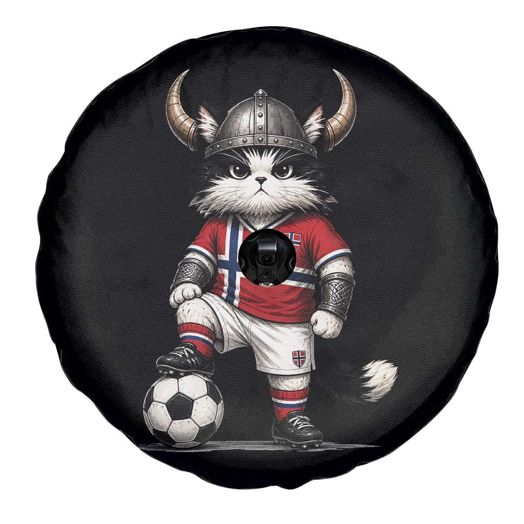Norway Soccer Fan Spare Tire Cover Cute Viking Cat Norwegian Flag Nordic Football Lovers TS10 Print Your Wear