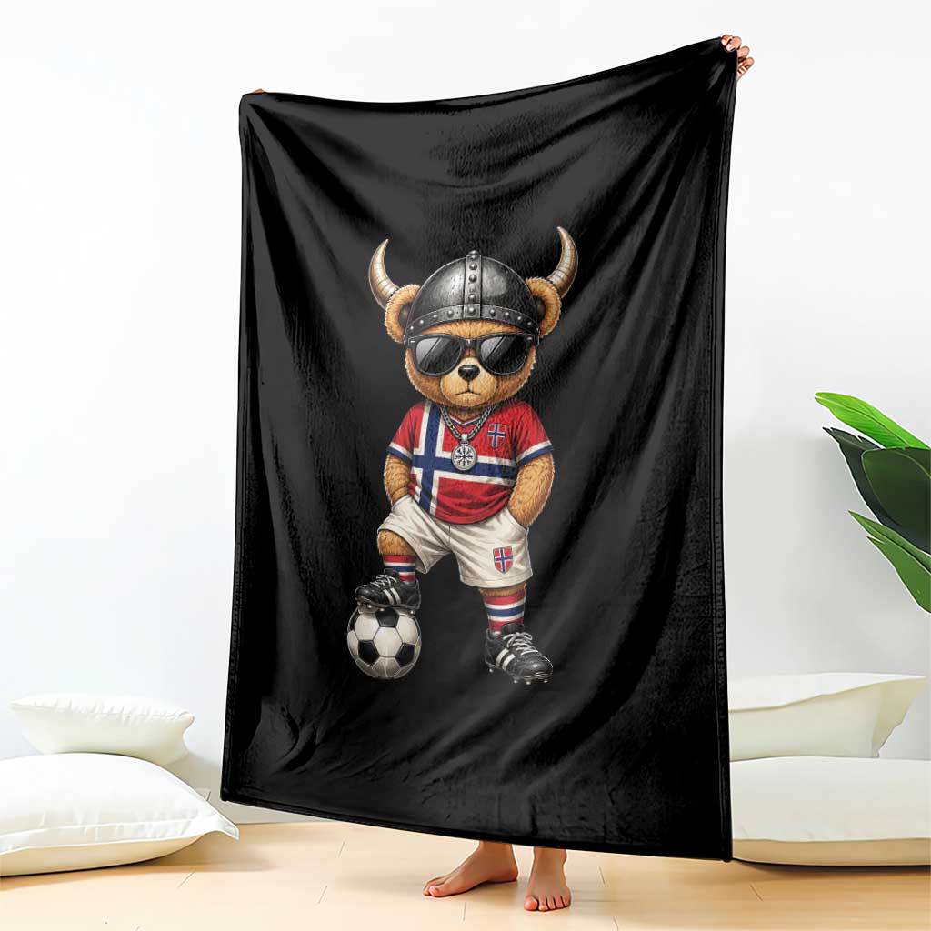 Norway Soccer Fan Throw Blanket Cool Viking Bear Nordic Football Norwegian Flag TS10 Print Your Wear