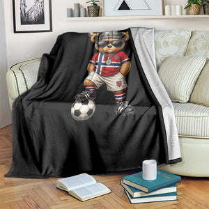Norway Soccer Fan Throw Blanket Cool Viking Bear Nordic Football Norwegian Flag TS10 Print Your Wear