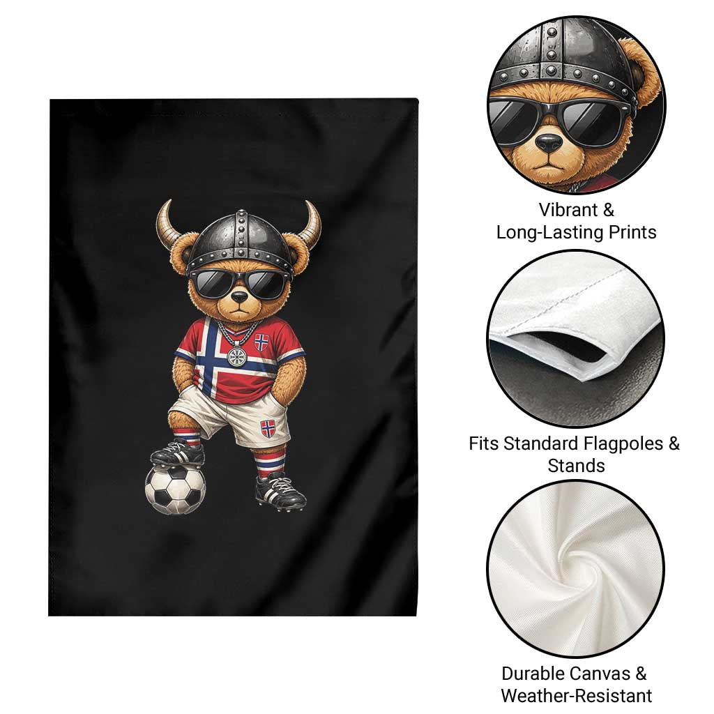 Norway Soccer Fan Garden Flag Cool Viking Bear Nordic Football Norwegian Flag TS10 Print Your Wear
