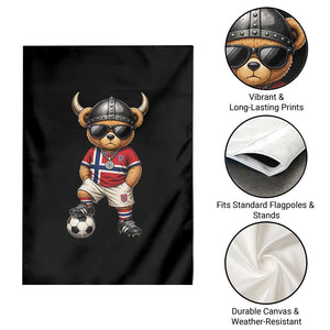 Norway Soccer Fan Garden Flag Cool Viking Bear Nordic Football Norwegian Flag TS10 Print Your Wear