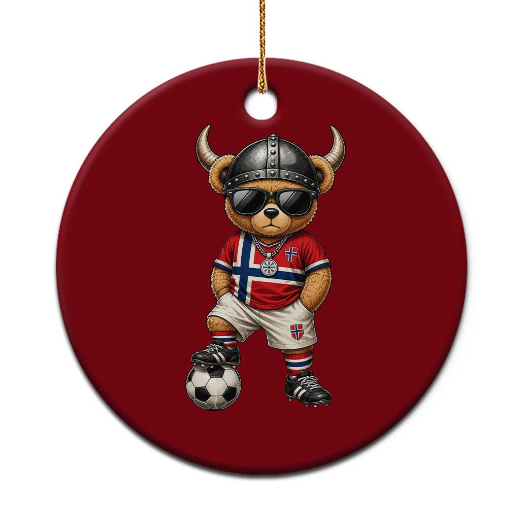 Norway Soccer Fan Ceramic Ornament Cool Viking Bear Nordic Football Norwegian Flag TS10 1pc Red Print Your Wear