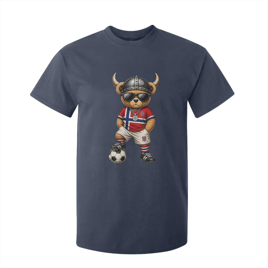 Norway Soccer Fan T Shirt For Kid Cool Viking Bear Nordic Football Norwegian Flag TS10 Navy Print Your Wear