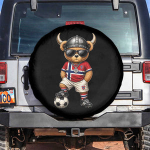 Norway Soccer Fan Spare Tire Cover Cool Viking Bear Nordic Football Norwegian Flag TS10 No hole Black Print Your Wear