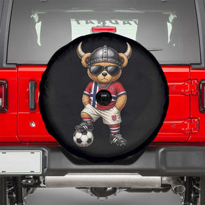 Norway Soccer Fan Spare Tire Cover Cool Viking Bear Nordic Football Norwegian Flag TS10 Black Print Your Wear