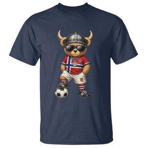 Norway Soccer Fan T Shirt Cool Viking Bear Nordic Football Norwegian Flag TS10 Navy Print Your Wear