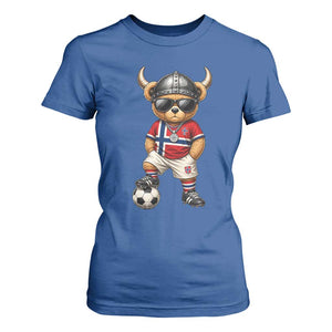 Norway Soccer Fan T Shirt For Women Cool Viking Bear Nordic Football Norwegian Flag TS10 Royal Blue Print Your Wear