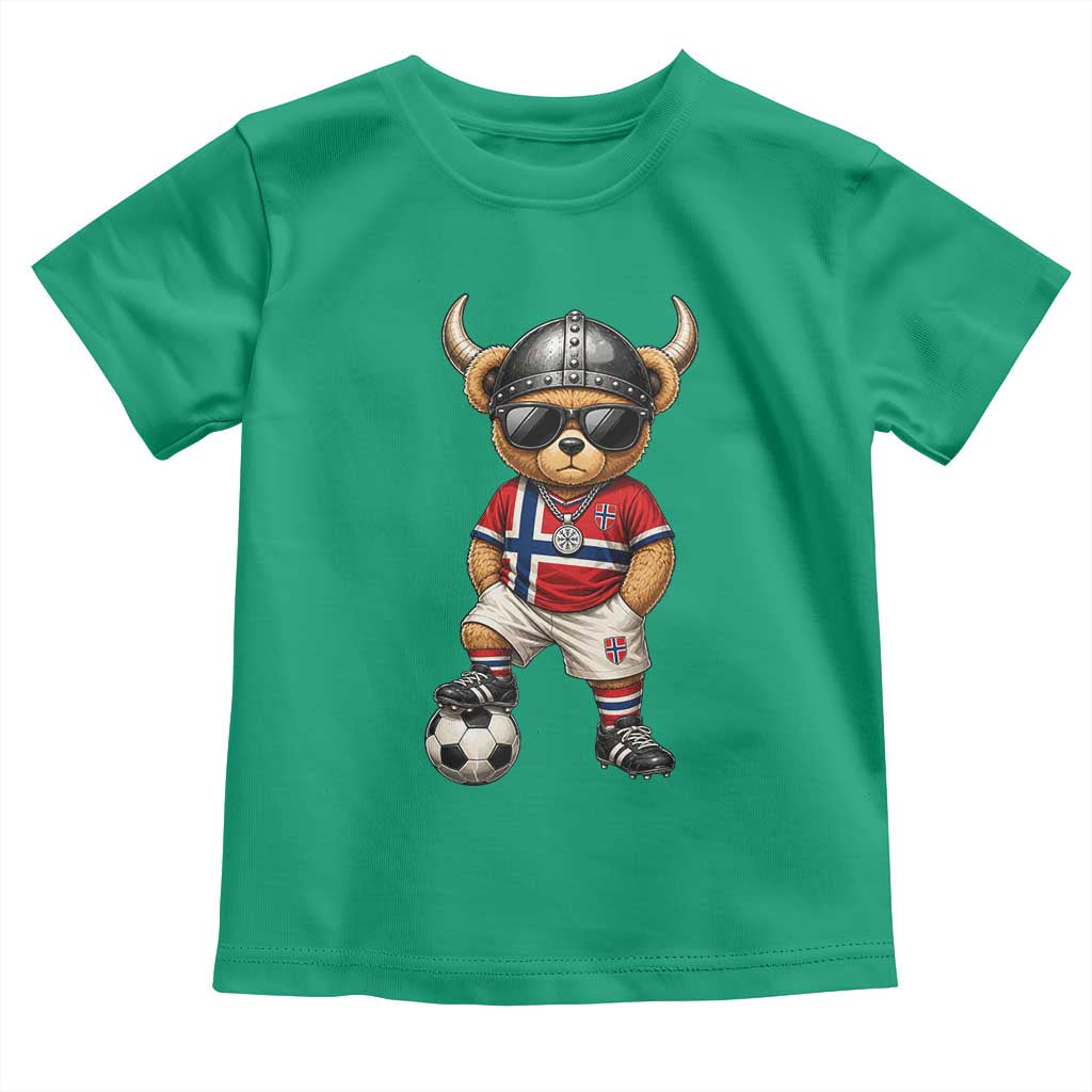 Norway Soccer Fan Toddler T Shirt Cool Viking Bear Nordic Football Norwegian Flag TS10 Irish Green Print Your Wear