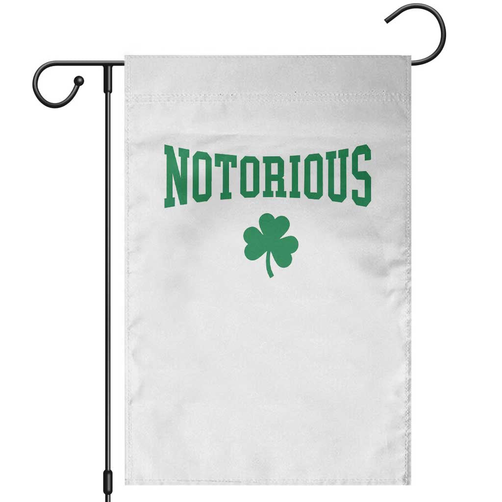 Irish Pride Boxing Fighting Notorious Garden Flag Retro Shamrock Varsity Irish Lucky Clover Graphic TS10 White Print Your Wear