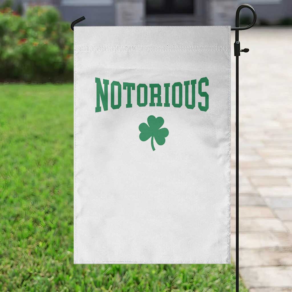 Irish Pride Boxing Fighting Notorious Garden Flag Retro Shamrock Varsity Irish Lucky Clover Graphic TS10 Print Your Wear