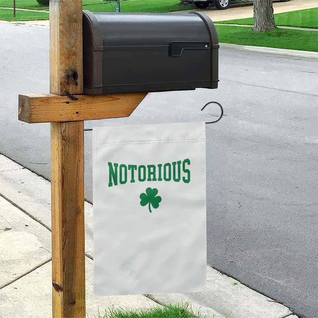 Irish Pride Boxing Fighting Notorious Garden Flag Retro Shamrock Varsity Irish Lucky Clover Graphic TS10 Print Your Wear