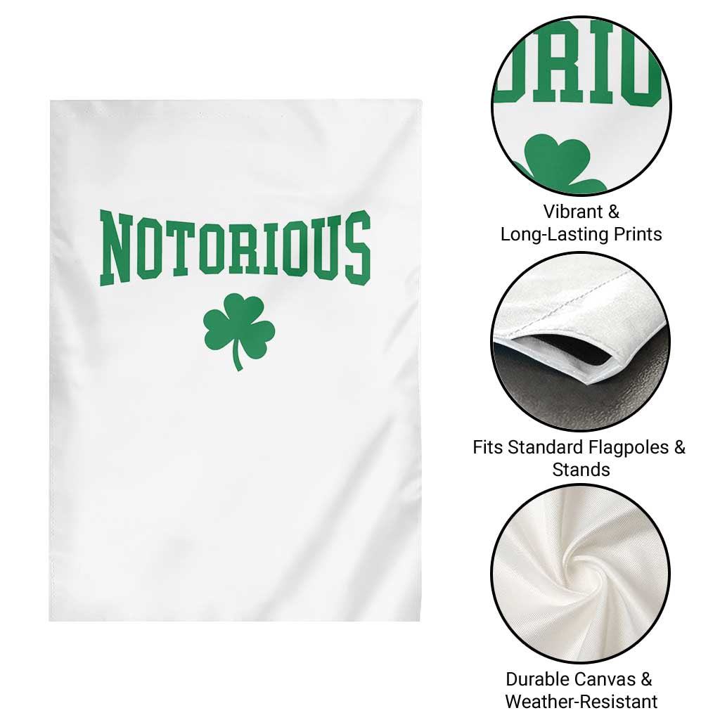Irish Pride Boxing Fighting Notorious Garden Flag Retro Shamrock Varsity Irish Lucky Clover Graphic TS10 Print Your Wear