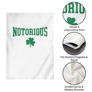 Irish Pride Boxing Fighting Notorious Garden Flag Retro Shamrock Varsity Irish Lucky Clover Graphic TS10 Print Your Wear