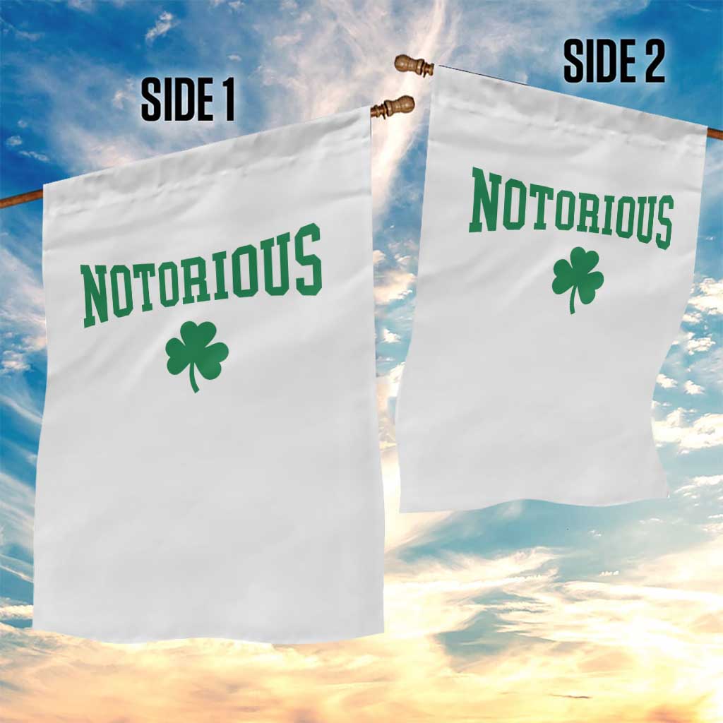 Irish Pride Boxing Fighting Notorious Garden Flag Retro Shamrock Varsity Irish Lucky Clover Graphic TS10 Print Your Wear