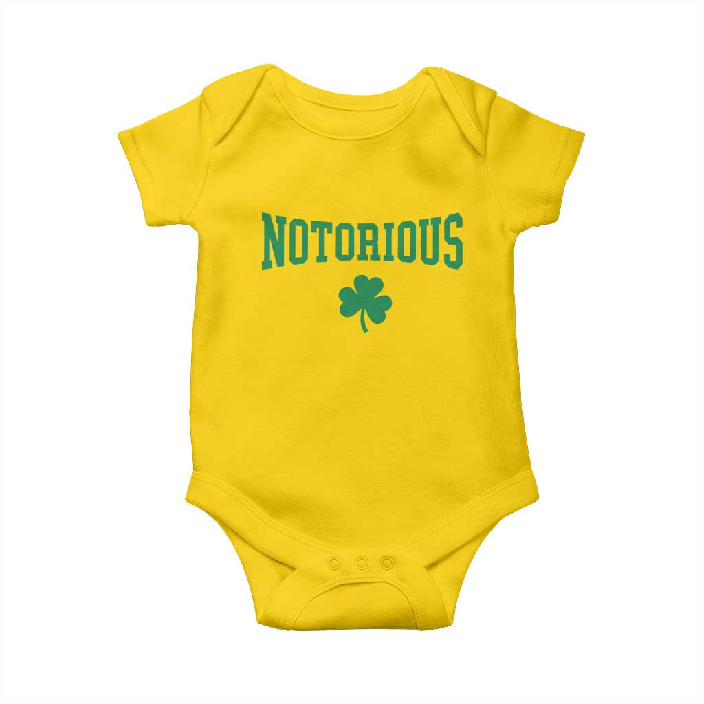 Irish Pride Boxing Fighting Notorious Baby Onesie Retro Shamrock Varsity Irish Lucky Clover Graphic TS10 Daisy Print Your Wear