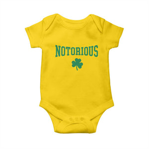 Irish Pride Boxing Fighting Notorious Baby Onesie Retro Shamrock Varsity Irish Lucky Clover Graphic TS10 Daisy Print Your Wear