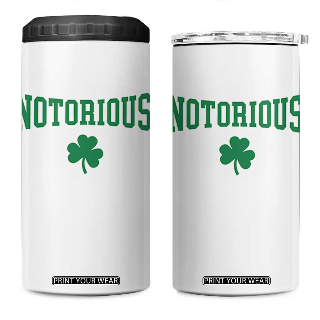 Irish Pride Boxing Fighting Notorious 4 in 1 Can Cooler Tumbler Retro Shamrock Varsity Irish Lucky Clover Graphic TS10 One Size: 16 oz White Print Your Wear