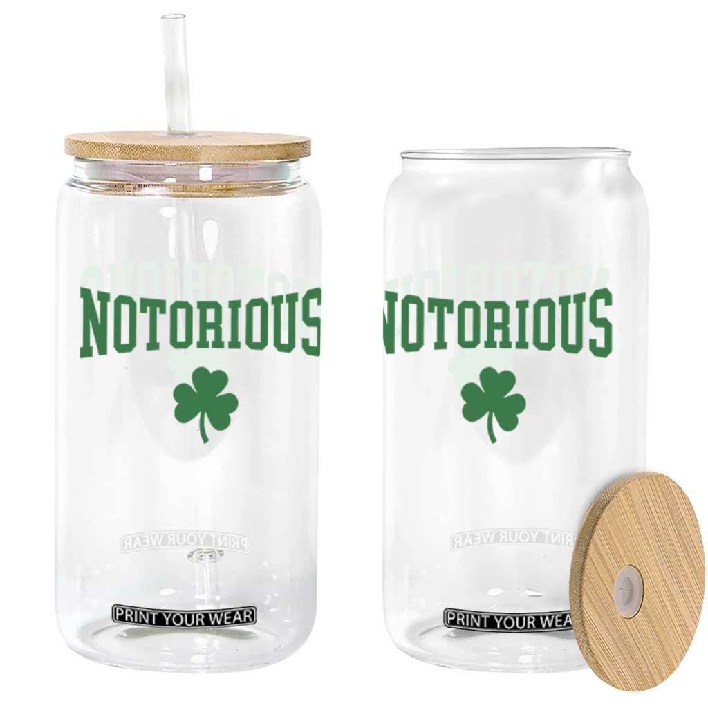 Irish Pride Boxing Fighting Notorious Glass Can Retro Shamrock Varsity Irish Lucky Clover Graphic TS10 Print Your Wear